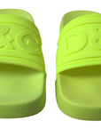 Elegant Yellow Green Slide Sandals