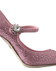 Pink Crystal Brooch Mary Jane Stilettos