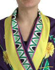 Elegant Silk Floral Bathrobe