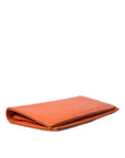 Chic Orange Crocodile Leather Wallet