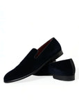 Elegant Black Velvet Loafers for Men