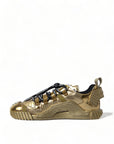 Gleaming Gold-Toned Luxury Sneakers