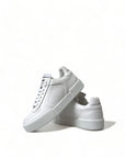 Elegant White Miami Lace-Up Sneakers