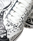 Daymaster Graffiti Print Mid Top Sneakers