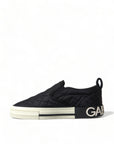 Elegant Quilted Black Canvas Sneakers