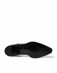 Elegant Black Leather Formal Flats