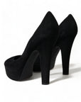 Black Suede Heeled Pumps Sophistication