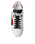 Chic White Portofino Leather Sneakers