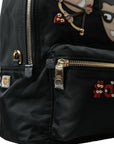Elegant Embellished Black Backpack