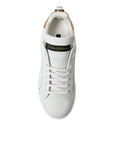 Elegant Portofino White Leather Sneakers