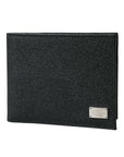 Sleek Black Calf Leather Bifold Wallet