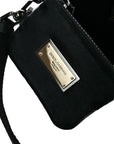 Elegant Black Multifunctional Leather Clutch