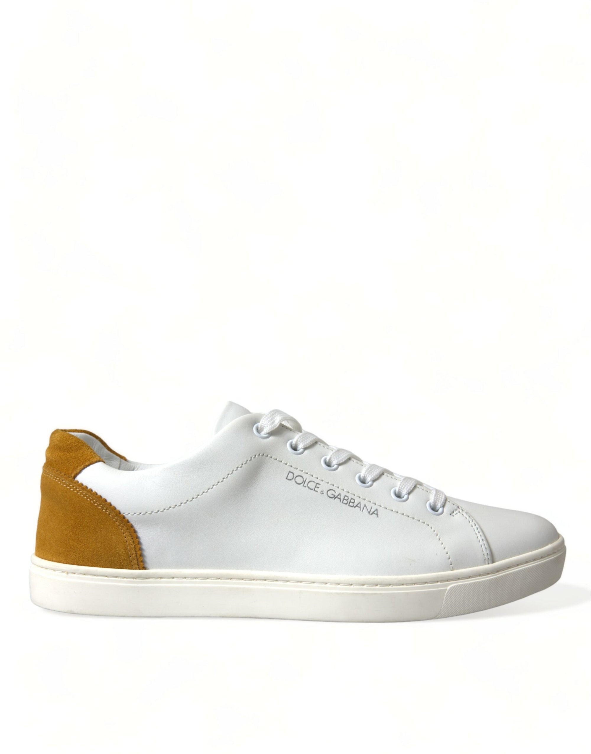 Chic White Calfskin Low Top Sneakers