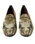 Opulent Gold Velvet Smoking Slippers