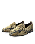 Opulent Gold Velvet Smoking Slippers