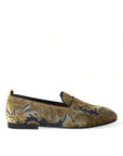 Opulent Gold Velvet Smoking Slippers