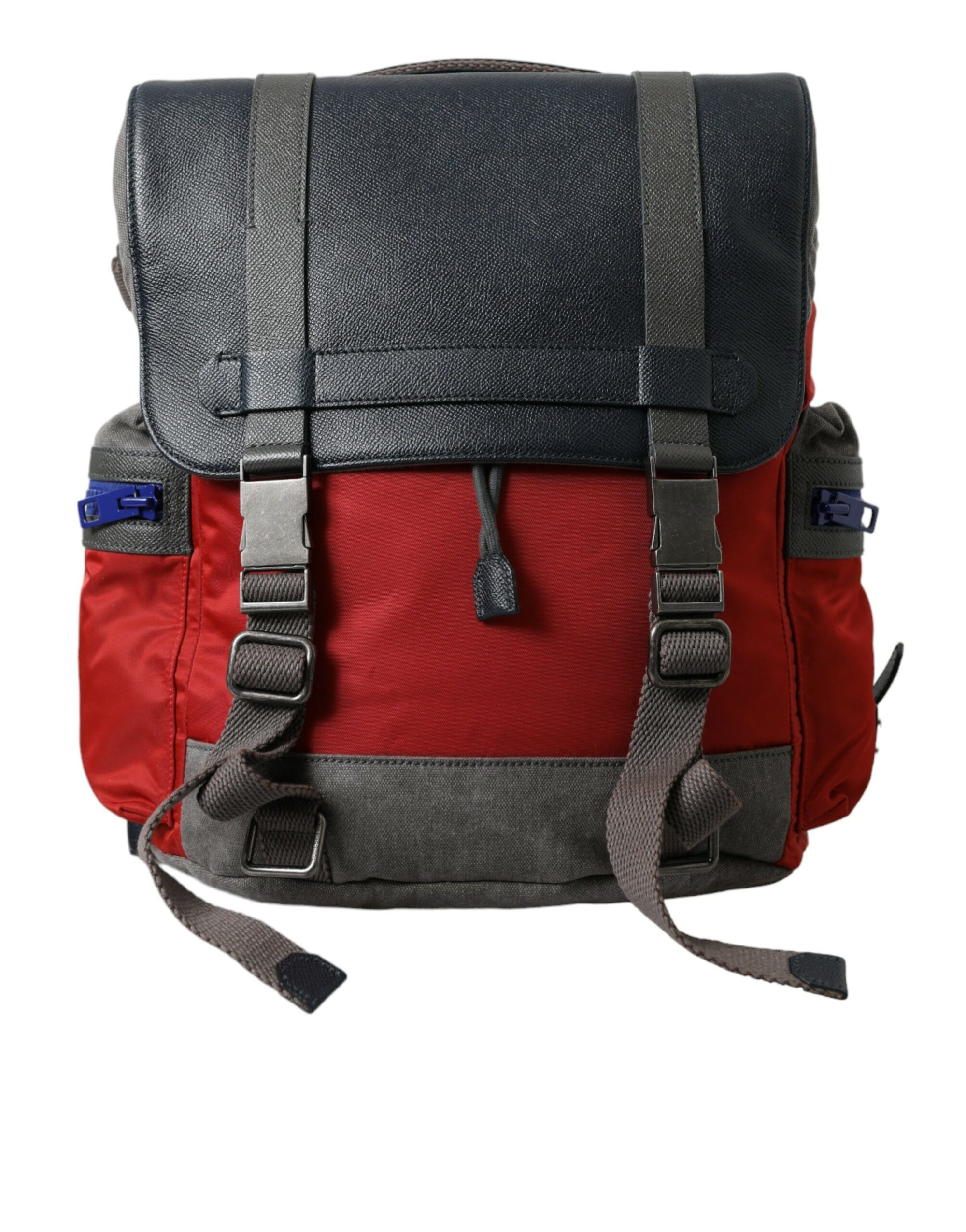 Chic Red &amp; Gray Designer Backpack