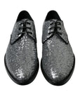 Exquisite Sequined Derby Dress Shoes