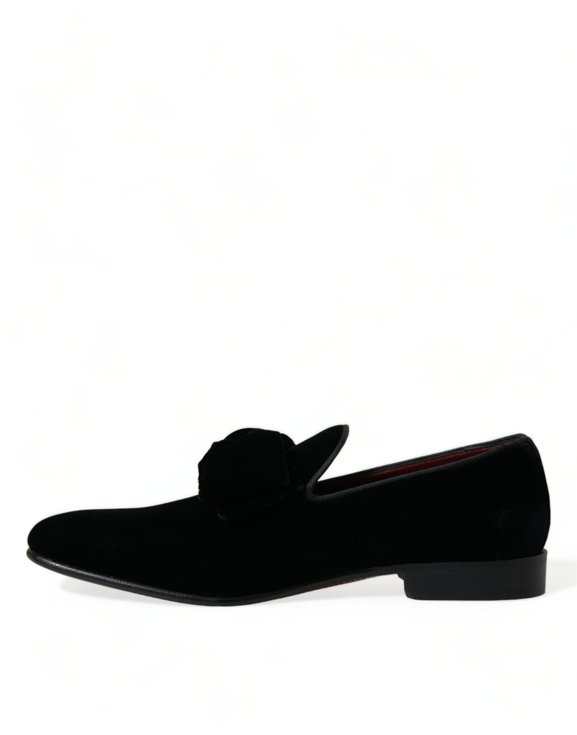 Elegant Black Velvet Loafers - Men&#39;s Luxury Footwear