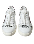 Exclusive White Bordeaux Low Top Sneakers