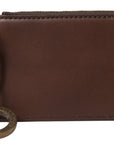 Elegant Brown Leather Coin Purse Wallet