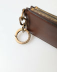 Elegant Brown Leather Coin Purse Wallet