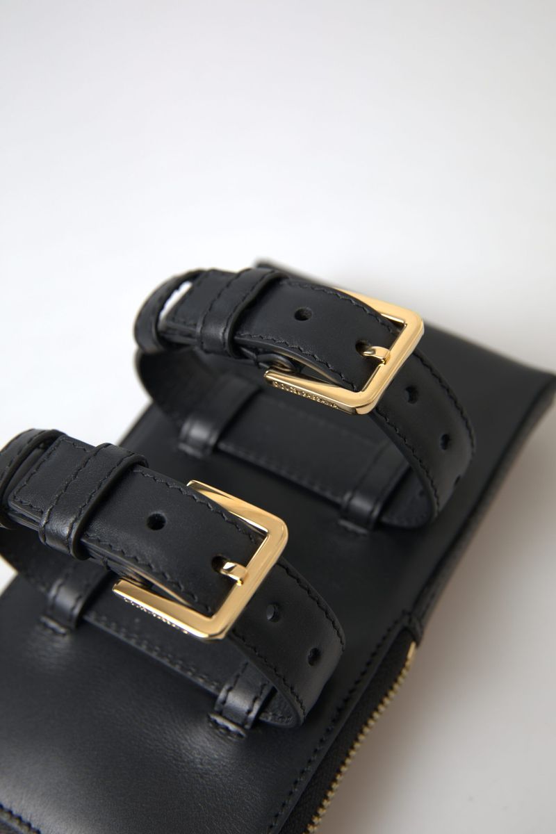 Elegant Leather Wristlet Clutch