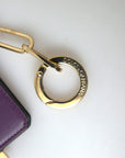 Purple Leather French Flap Wallet