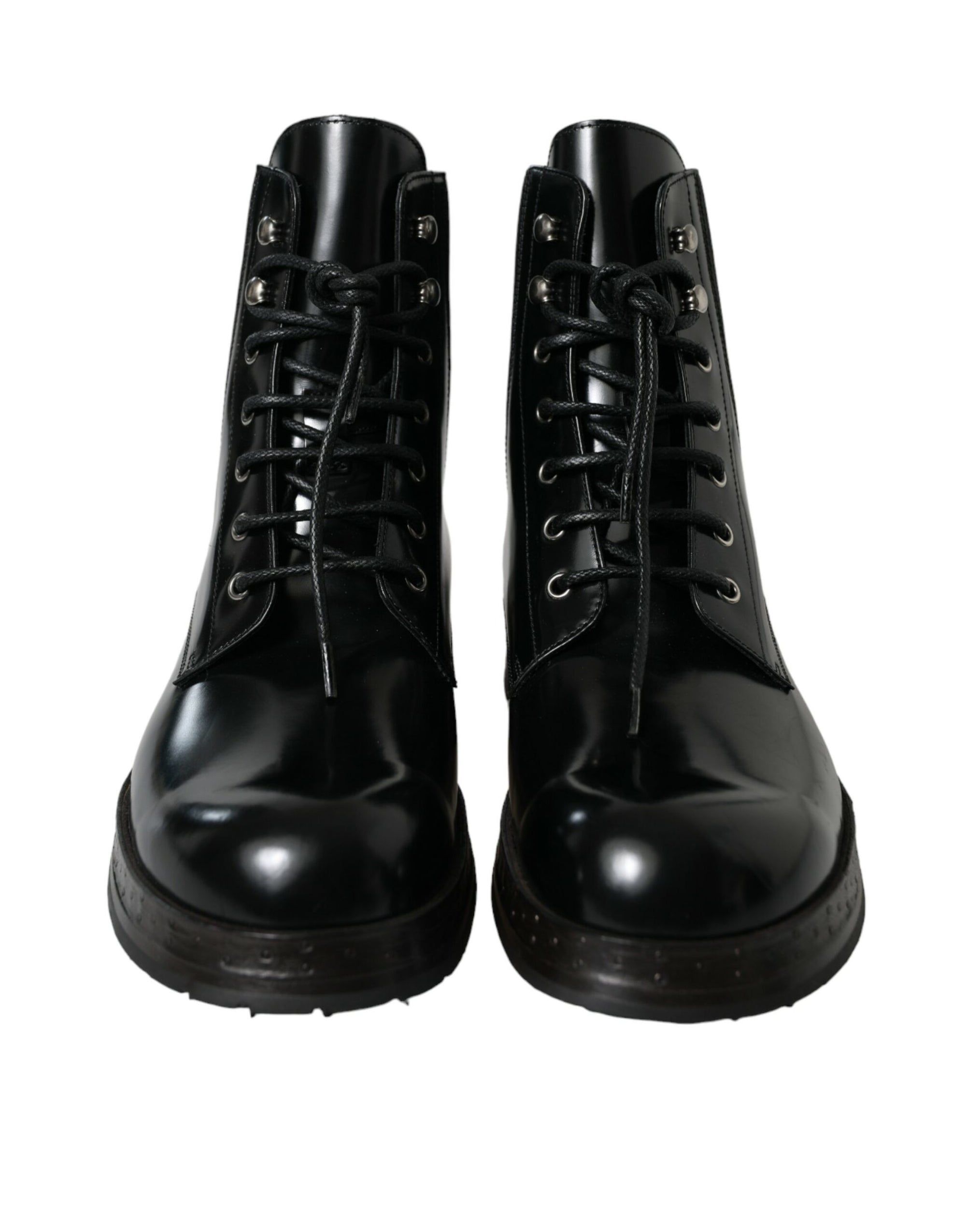 Elegant Black Leather Mid Calf Men&#39;s Boots