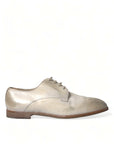 Elegant White Calfskin Derby Shoes