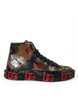 Multicolor High-Top Sneakers with Luxe Appeal