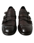 Elegant Triple Buckle Leather Dress Shoes