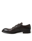 Elegant Triple Buckle Leather Dress Shoes