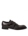 Elegant Triple Buckle Leather Dress Shoes