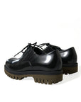 Elegant Black Leather Derby Dress Shoes