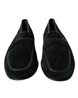 Elegant Velvet Black Loafers for Men
