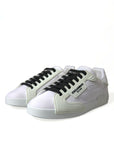 Elegant Off-White Leather Sneakers