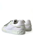 Elegant Off-White Leather Sneakers