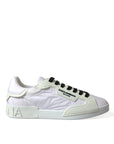 Elegant Off-White Leather Sneakers