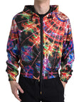 Multicolor Full Zip Hooded Sweater