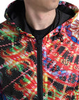 Multicolor Full Zip Hooded Sweater