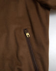 Elegant Brown Cashmere Bomber Jacket