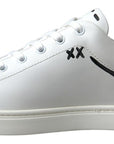 Sleek White Leather Casual Sneakers