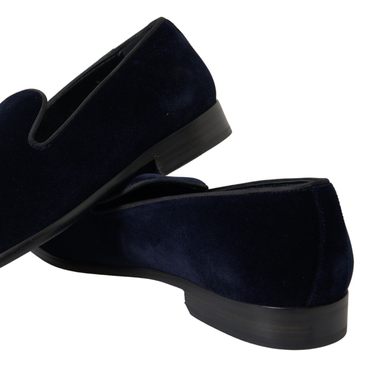 Elegant Blue Velvet Loafers for Men