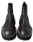 Elegant Black Ankle Stretch Slip On Boots