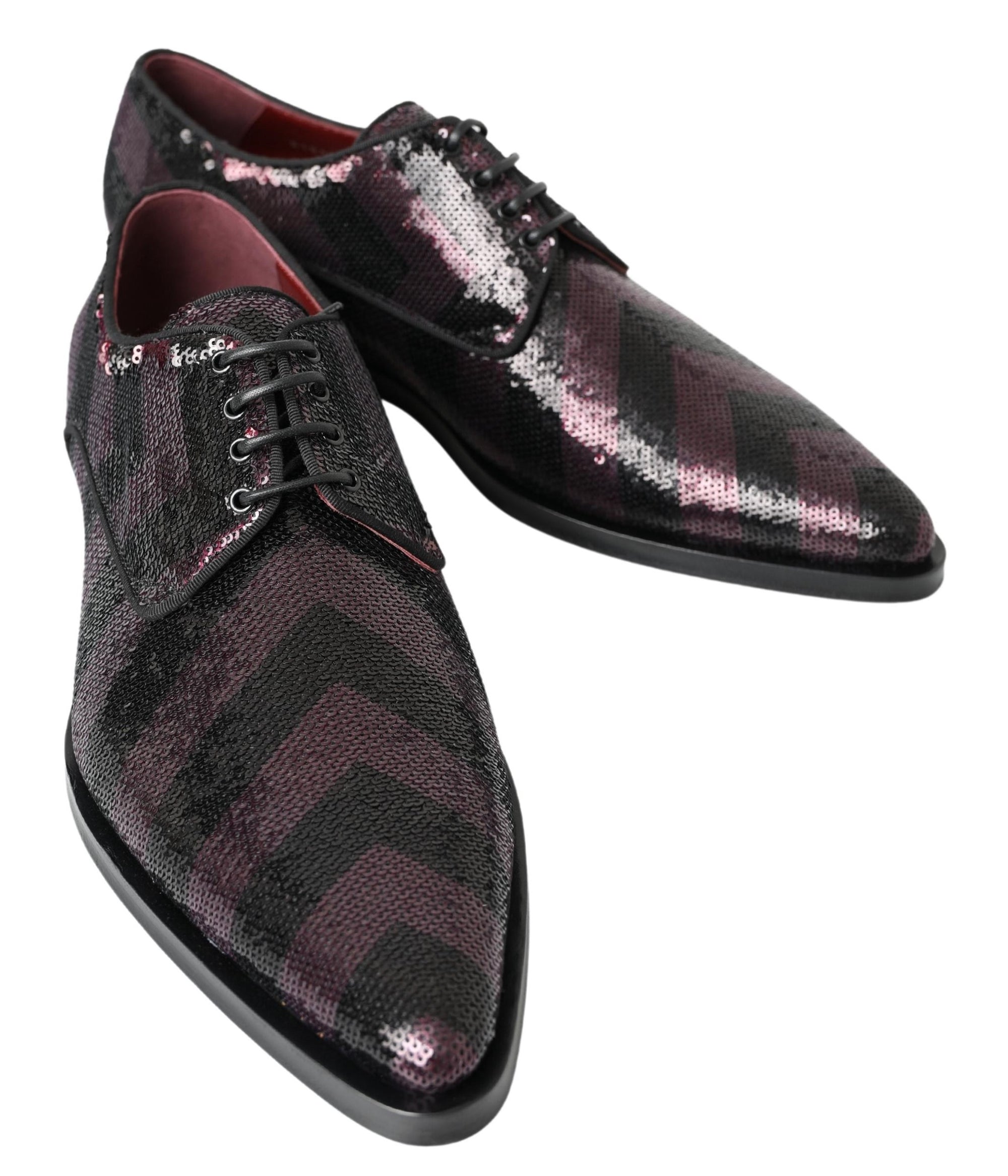 Elegant Sequin Embellished Derby Shoes