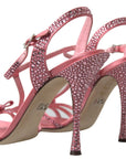 Elegant Pink Ankle Strap Sandals