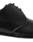 Classic Black Leather Derby Shoes