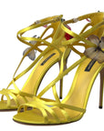 Enchanting Yellow Ankle Strap Sandals