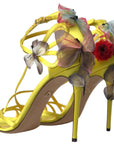 Enchanting Yellow Ankle Strap Sandals